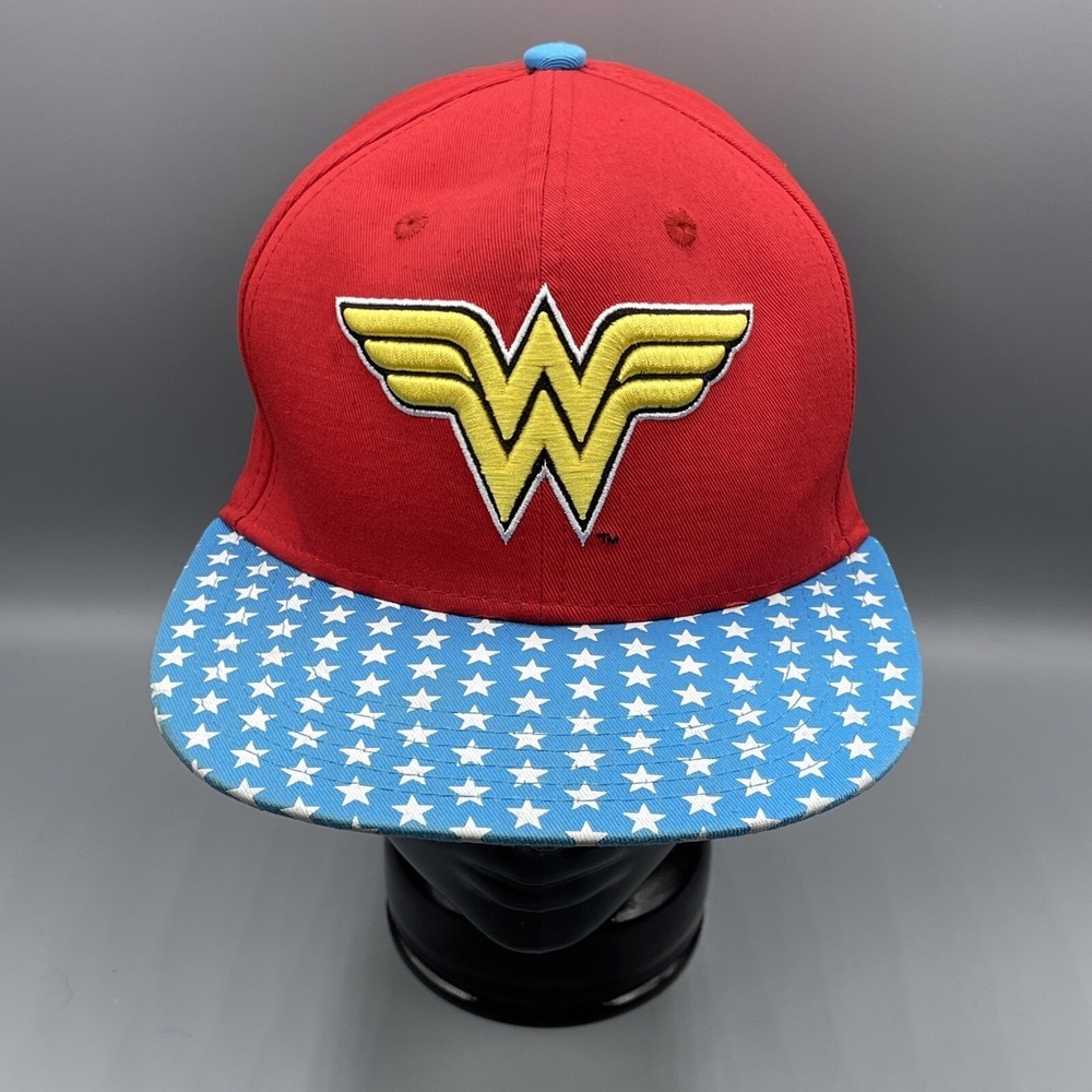 Wonder Woman Baseball Cap‎ DC Comics Classic Red Blue Gold Snap Back Adjustable - Picture 4 of 12